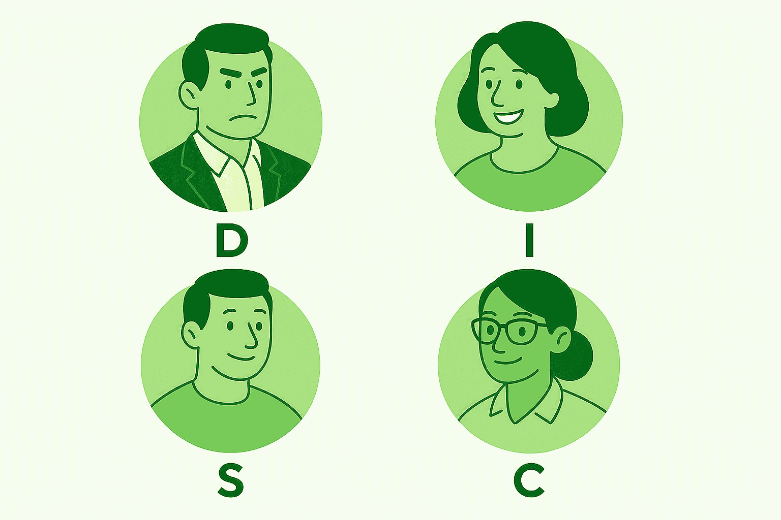 different personalities under DISC 